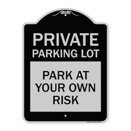 Signmission Private Parking Lot Heavy-Gauge Aluminum Architectural Sign, 24" x 18", BS-1824-23266 A-DES-BS-1824-23266